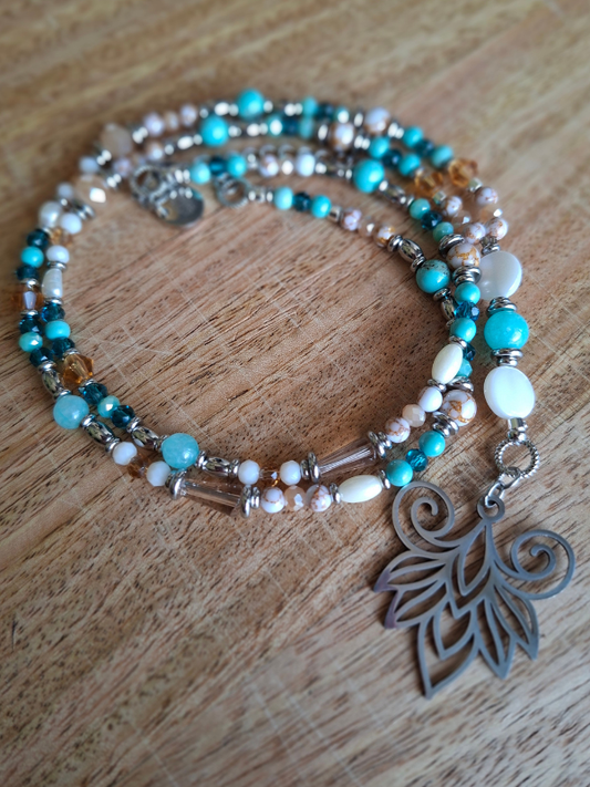 Lotus Flower Necklace - Mystic Lagoon