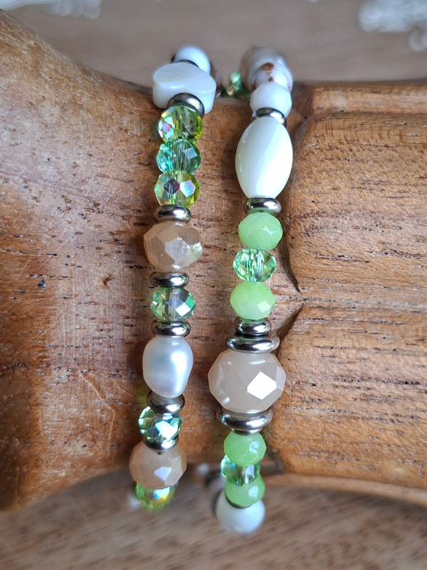 Double Strand Bracelet - Lime Green