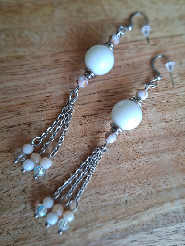 Captivating Stainless Steel Dangle Earrings - Pure Sanctity