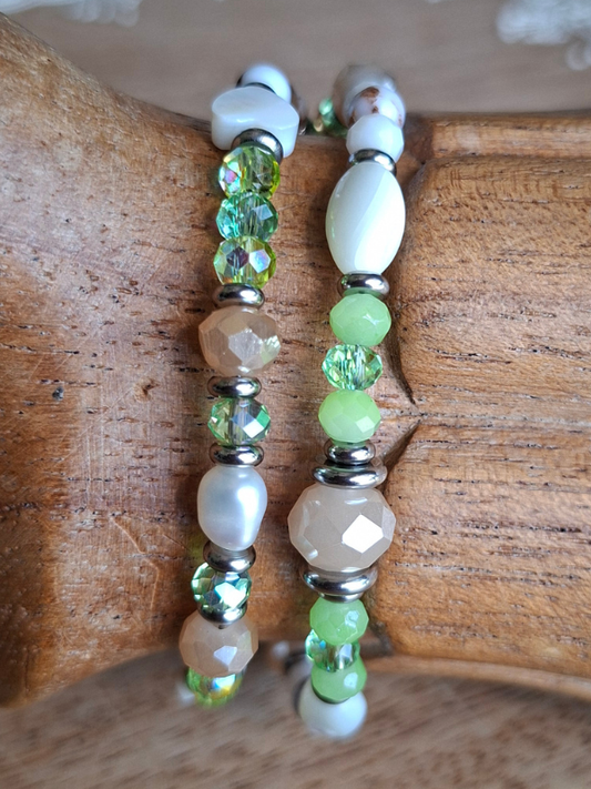 Double Strand Bracelet - Lime Green