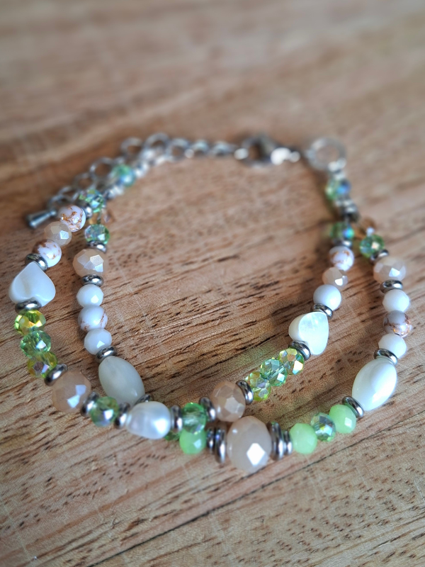 Double Strand Bracelet - Lime Green
