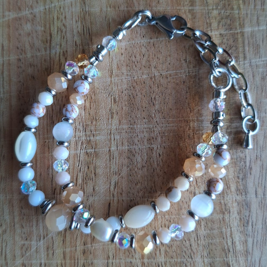 Double Strand Bracelet - Tangerine & Orange