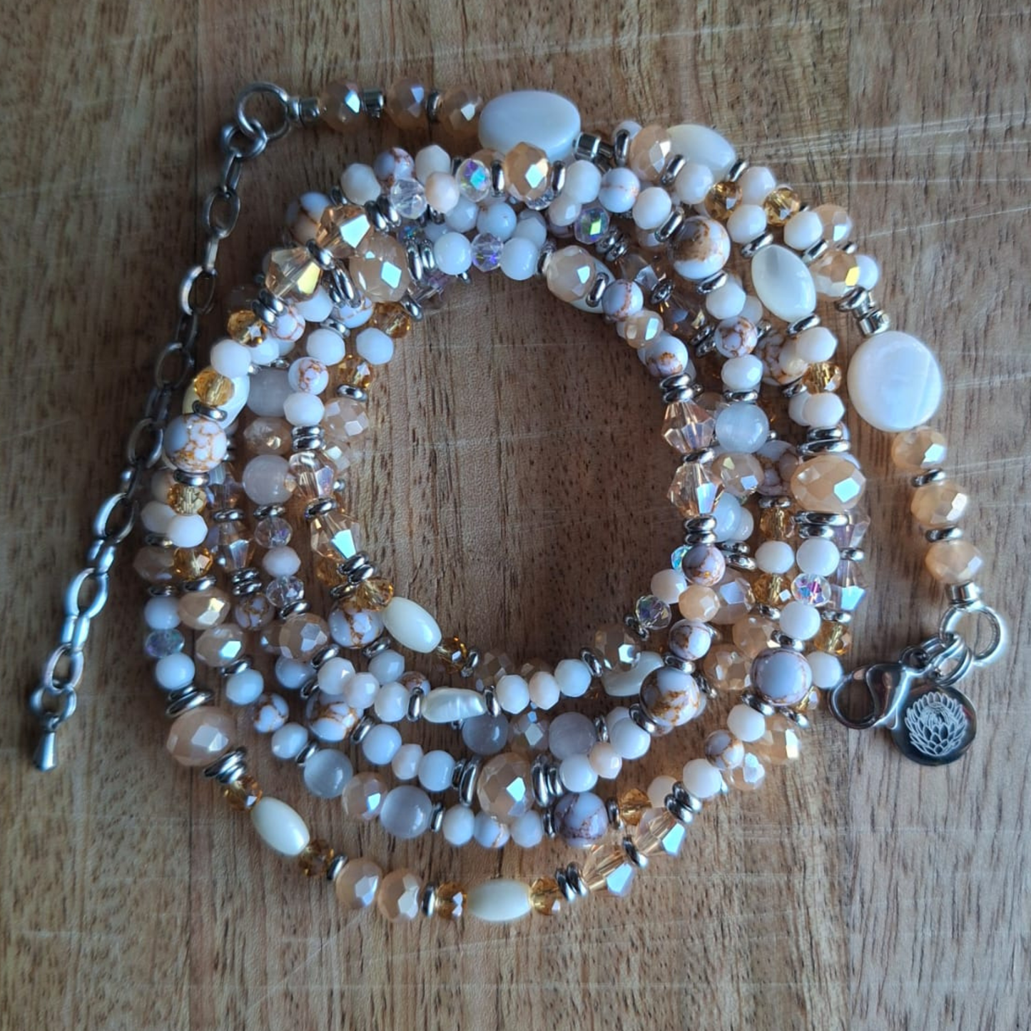 Double Strand Waist Adornment - Tangerine & Orange